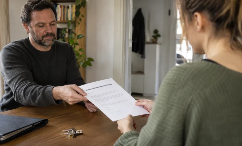 Prüfung und Besprechung von Unterlagen zu Mietschuldenfreiheitsbescheinigung