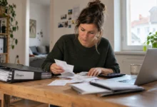 Prüfung und Besprechung von Unterlagen zu Schulden beim Finanzamt