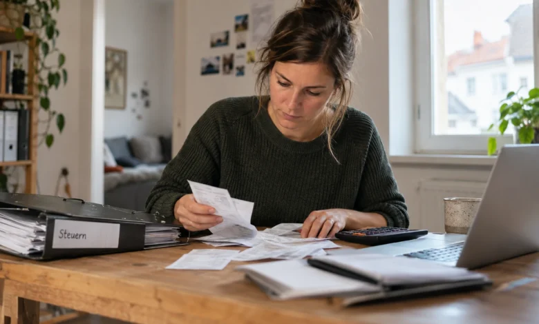 Prüfung und Besprechung von Unterlagen zu Schulden beim Finanzamt