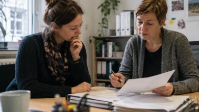 Prüfung und Besprechung von Unterlagen zu Schulden beim Jugendamt