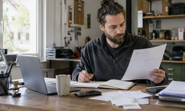 Prüfung und Besprechung von Unterlagen zu Schuldenmanagement für Selbständige: Strategien für eine stabile finanzielle Basis